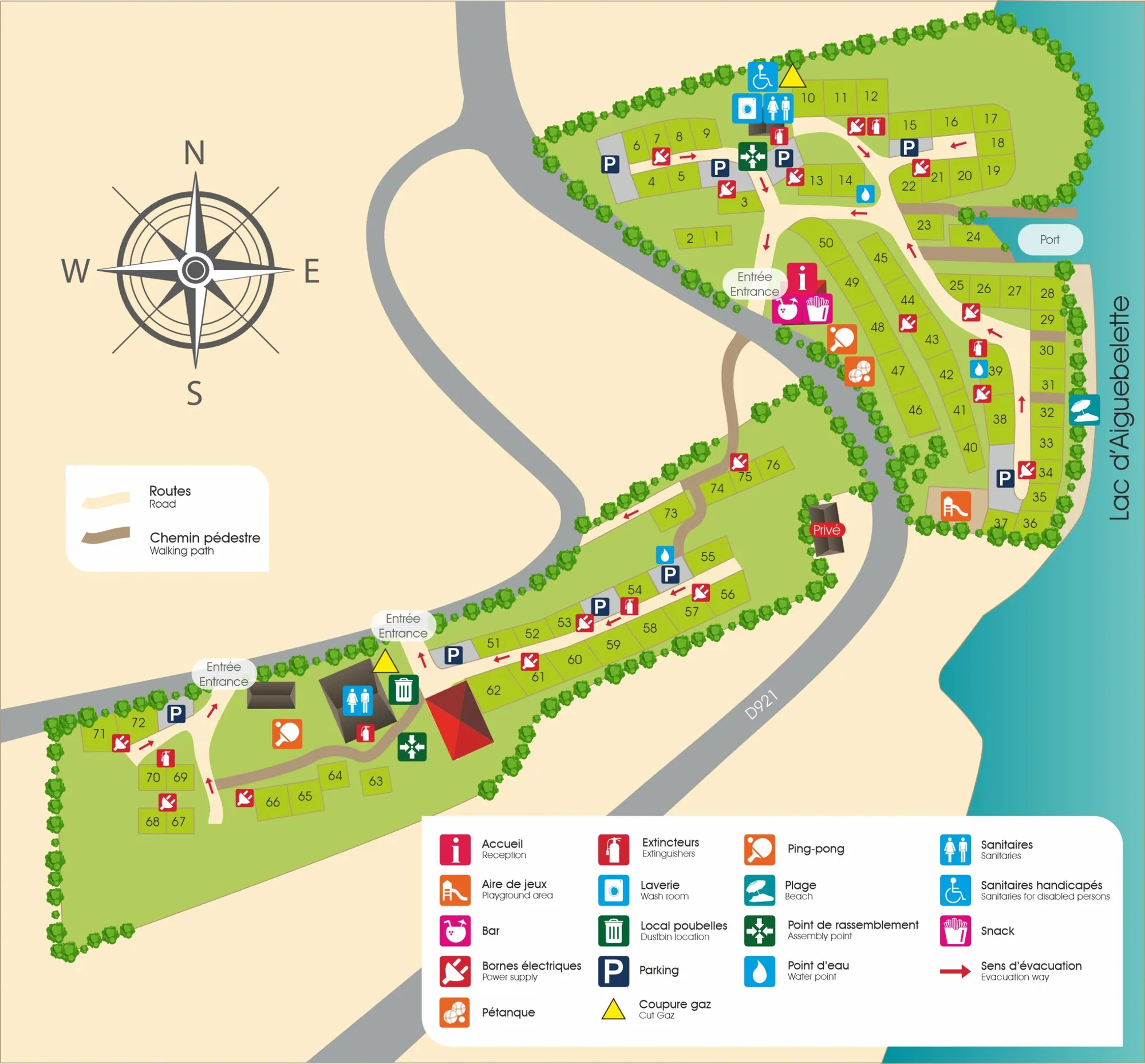Plan du Camping de l'Arbaz